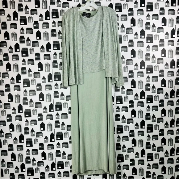 Alex Evenings | Dresses | Alex Evenings Light Green Sparkly Wedding Dress  Petite Size 4p | Poshmark